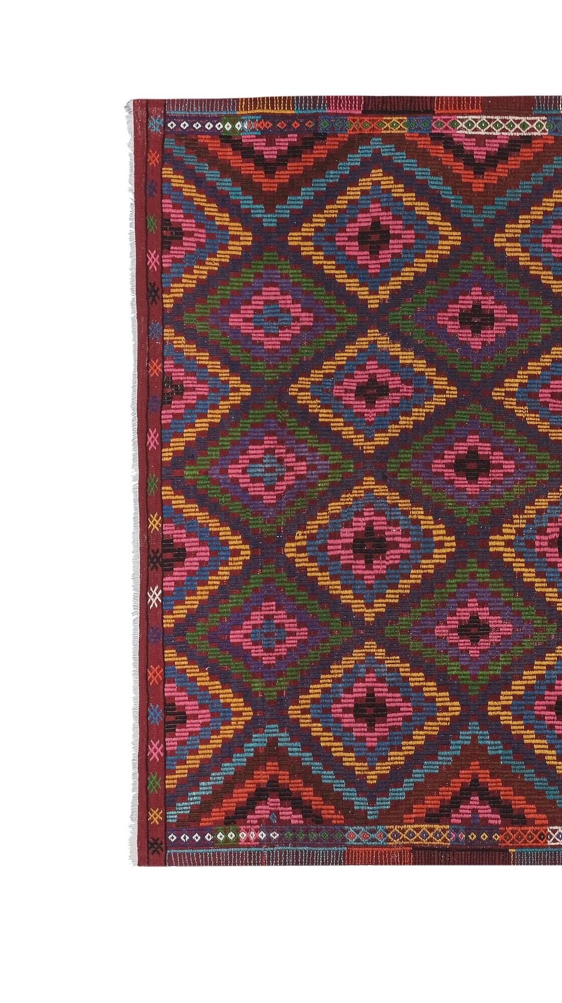 Vintage Turkish kilim, handwoven, 173x263 cm.