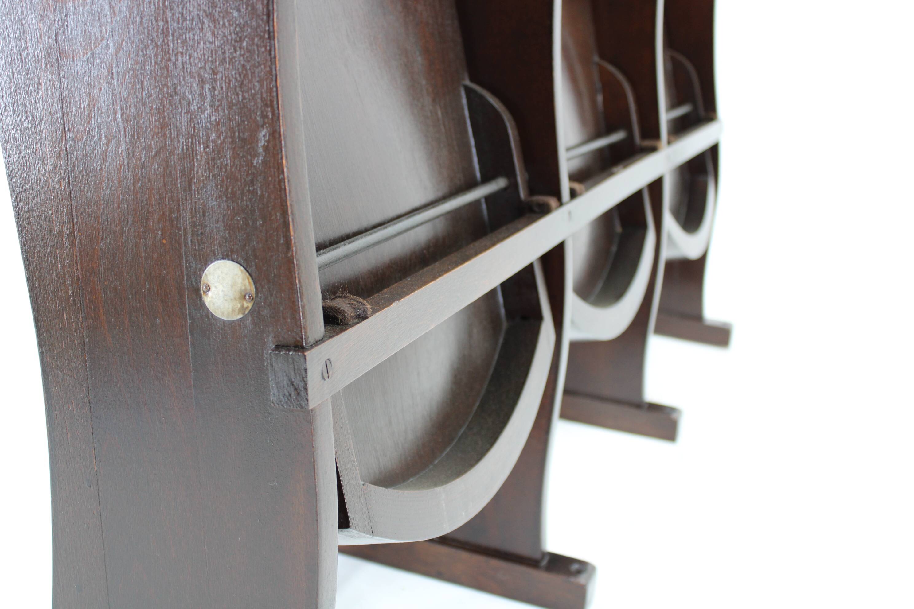 1970s 3-Seater Cinema Bench by TON, Czechoslovakia