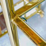 Ramiro Tarazona 24 Carat Goldplated Display Cabinet w. Glass Shelves 1980s