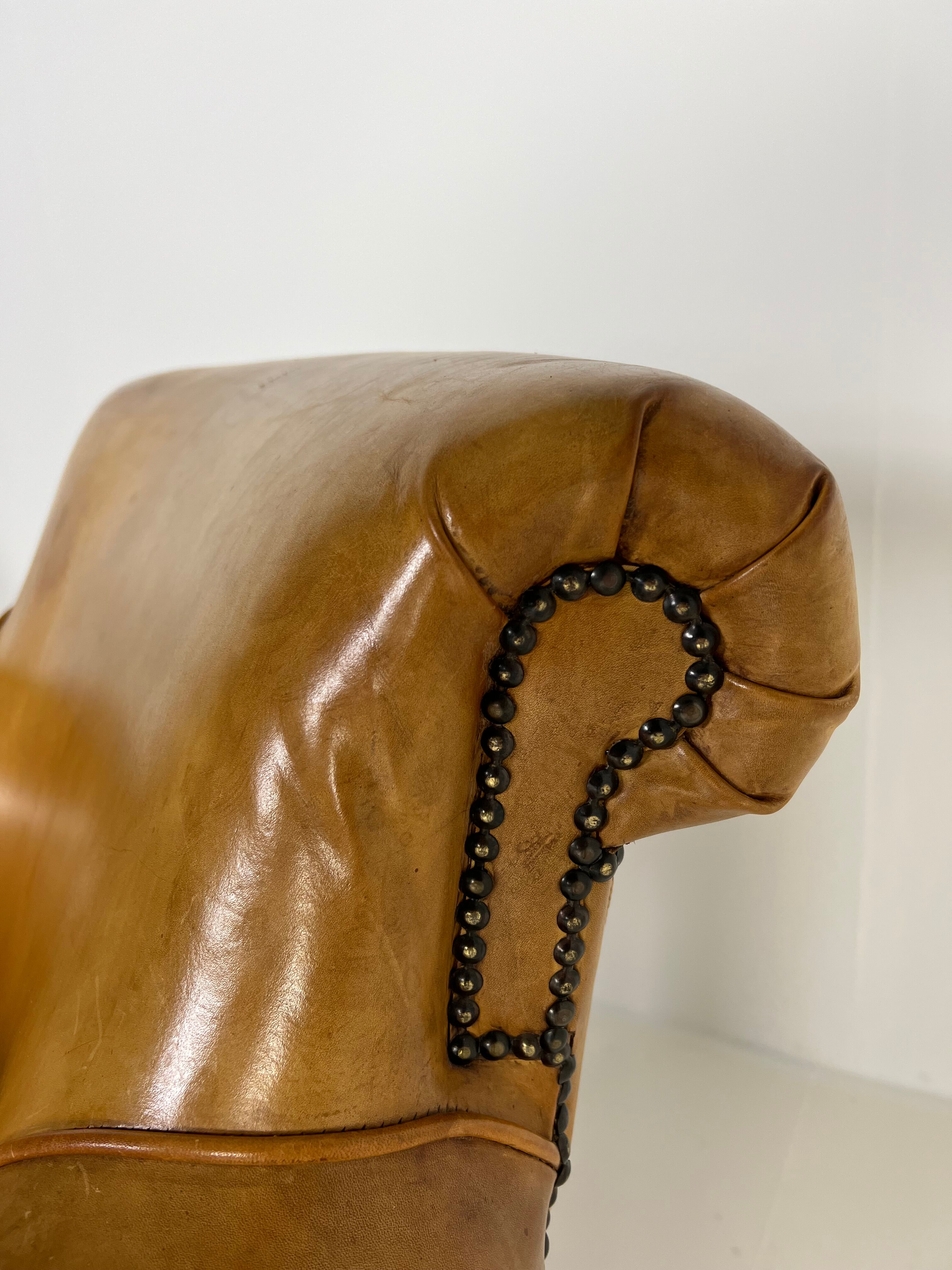 Ensemble de 2 fauteuils club en cuir