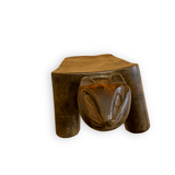 Repose pied tablette africaine en bois