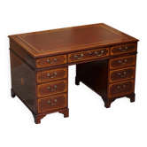 Sheraton desk restored Victorian leather