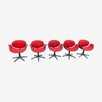 Lot de 5 fauteuils Tulipe par Pierre Paulin pour Artifort