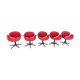 Lot of 5 Tulip Chairs by Pierre Paulin for Artifort