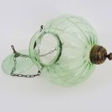 Glass bell lantern with its smoker. 19th century