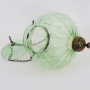 Glass bell lantern with its smoker. 19th century