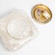 Gold floral glass ceiling light 1960