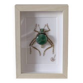Hand-embroidered insect tableau (unique piece)