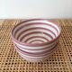 Lot of Moroccan ceramic bowls striped pink