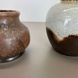 Set of 2 ceramic oottery "Lava" Vases by Dümler and Breiden, Germany, 1960s