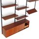 Vintage mid century Royal System Wall Unit with sideboard & shelves in teak by Poul Cadovius, 1960s