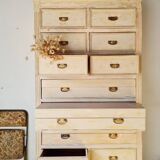 Craft furniture haberdashery - tall patinated chest of drawers - XXL chest of drawers