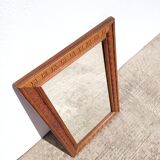 Vintage mirror ethnic wood, 60x37 cm
