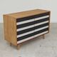 Commode bois U 453 noir et blanc par Jiri Jiroutek pour Intérier Praha