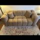 Canapé Windsor & Co en velours taupe/beige - excellent état