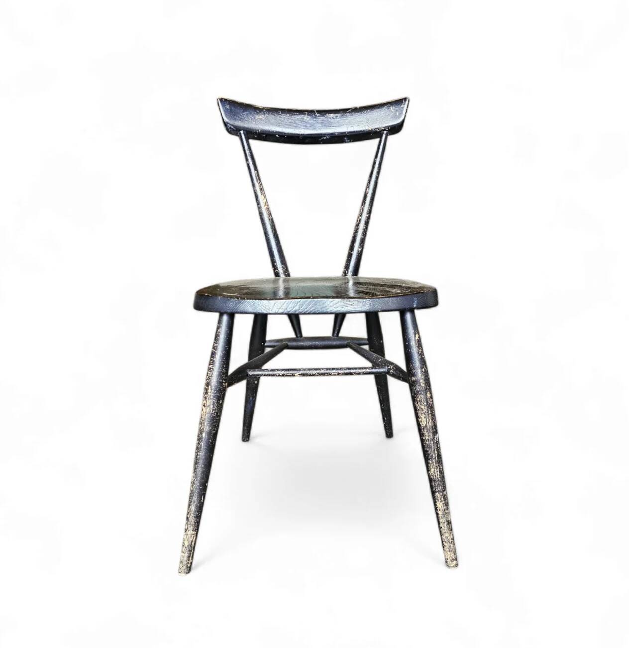 L.Ercolani / early / Ercol Black Stacking Chair / 1950s