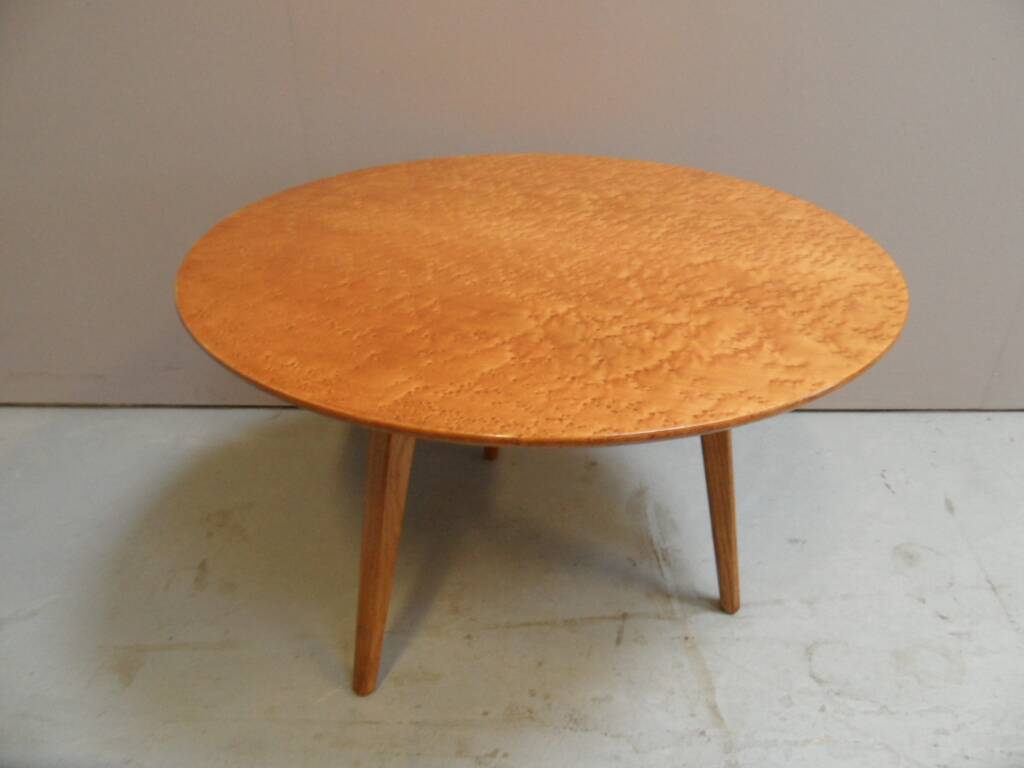 Mid Century maple round coffee table 1960's