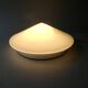 80s wall or ceiling light, lacquered metal and white opaline