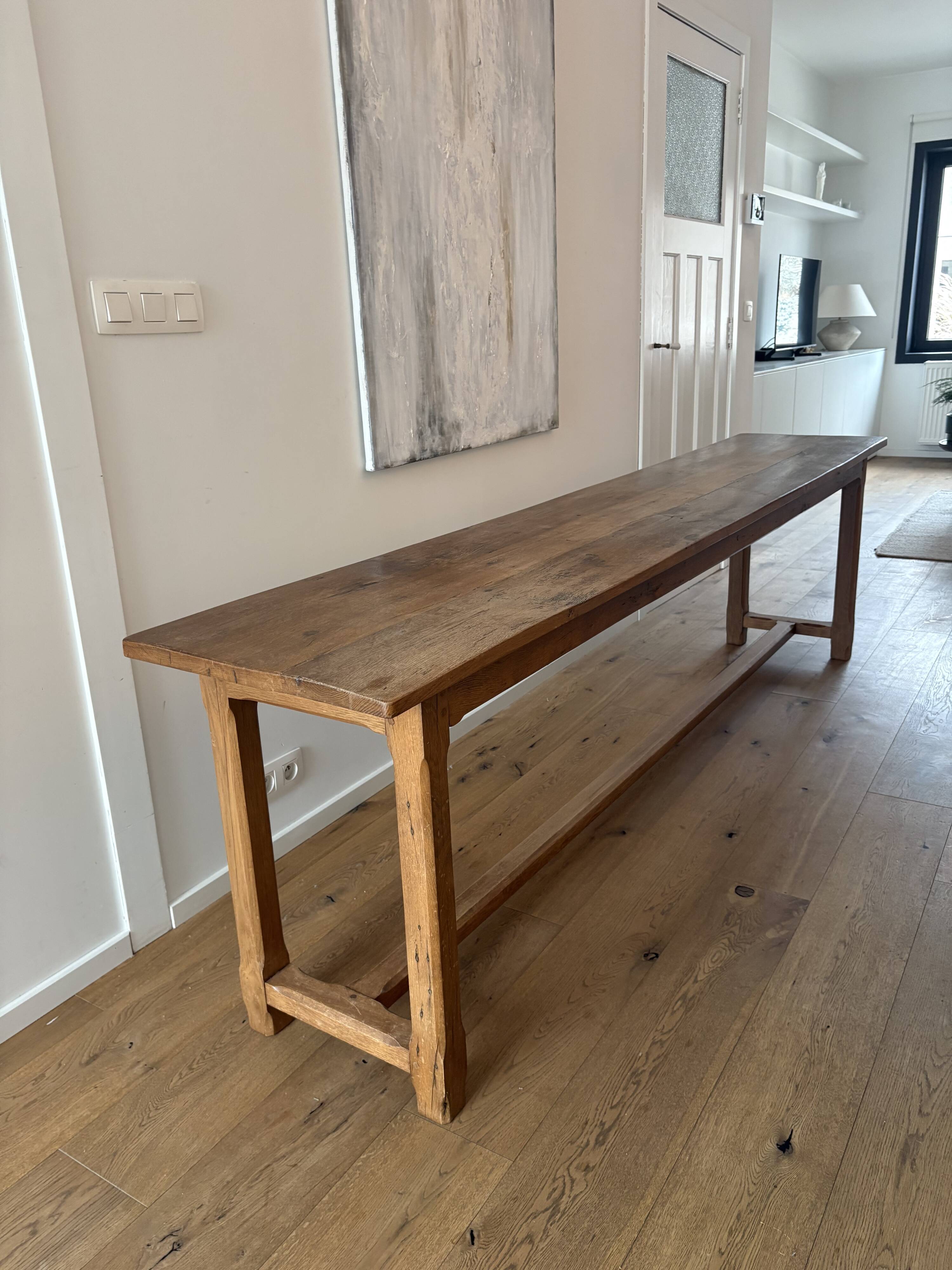 Console table "campaign" solid oak
