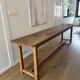 Console table "campaign" solid oak