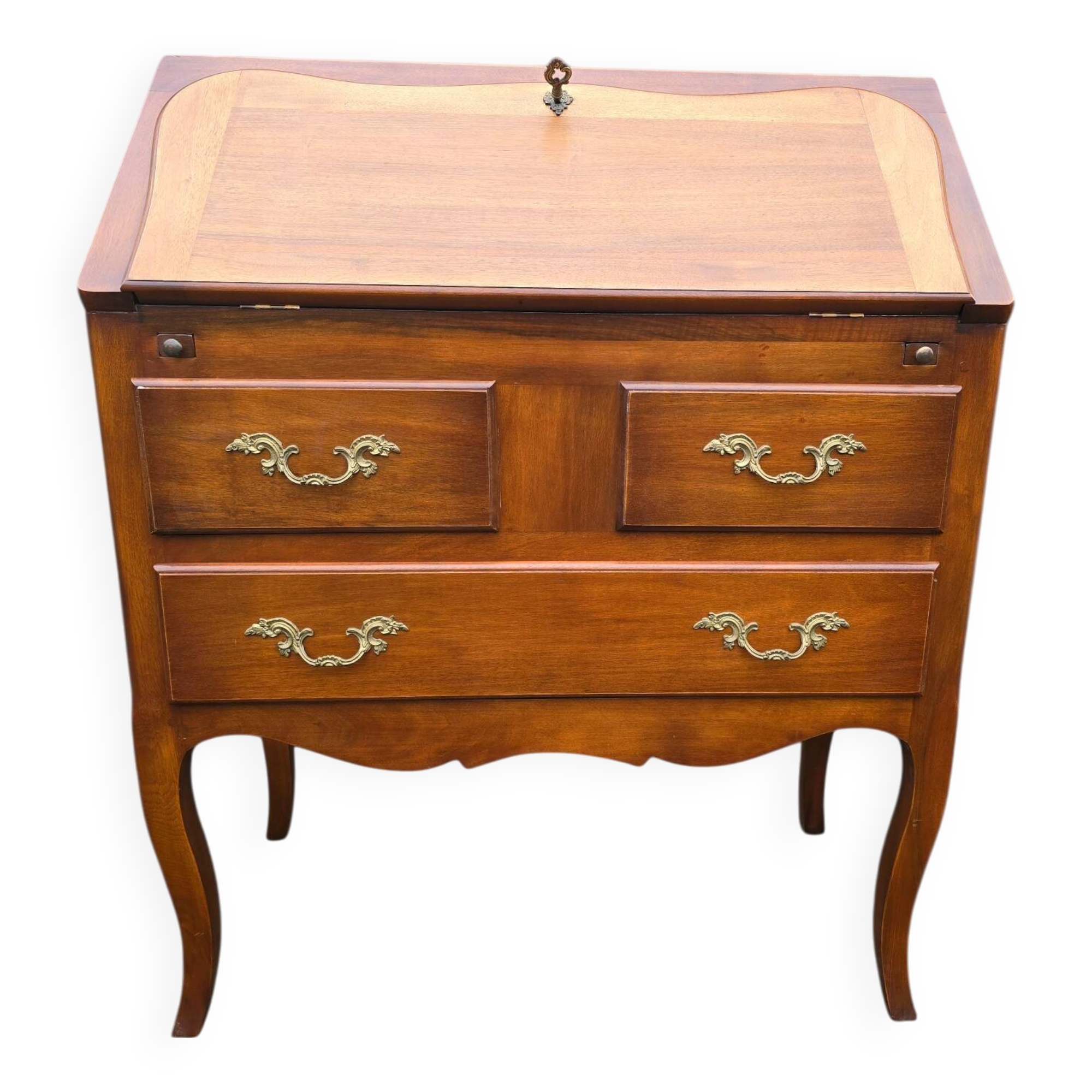 Antique secretary in solid walnut