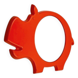 Space Age Wall Mirror with Hippo Shape Poss Denmark, 1960/70s