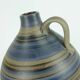 VASE en forme de cruche des années 1950 avec un motif rayé en bleu, marron et noir modèle 252/30