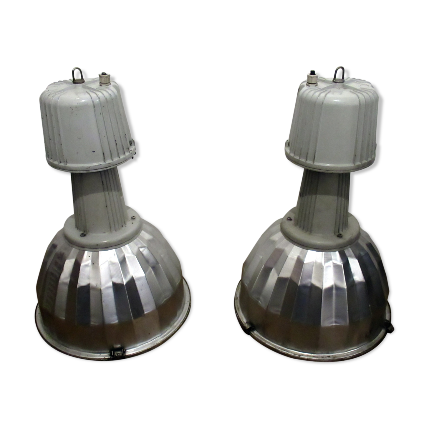 Pair of industrial luminaires