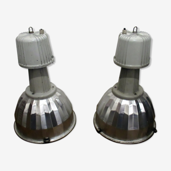 Pair of industrial luminaires