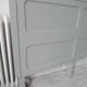 Headboard for a 160 bed made with old elements, enhanced in verdigris.