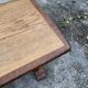 Table basse de ferme rustique chêne type monastère 1950