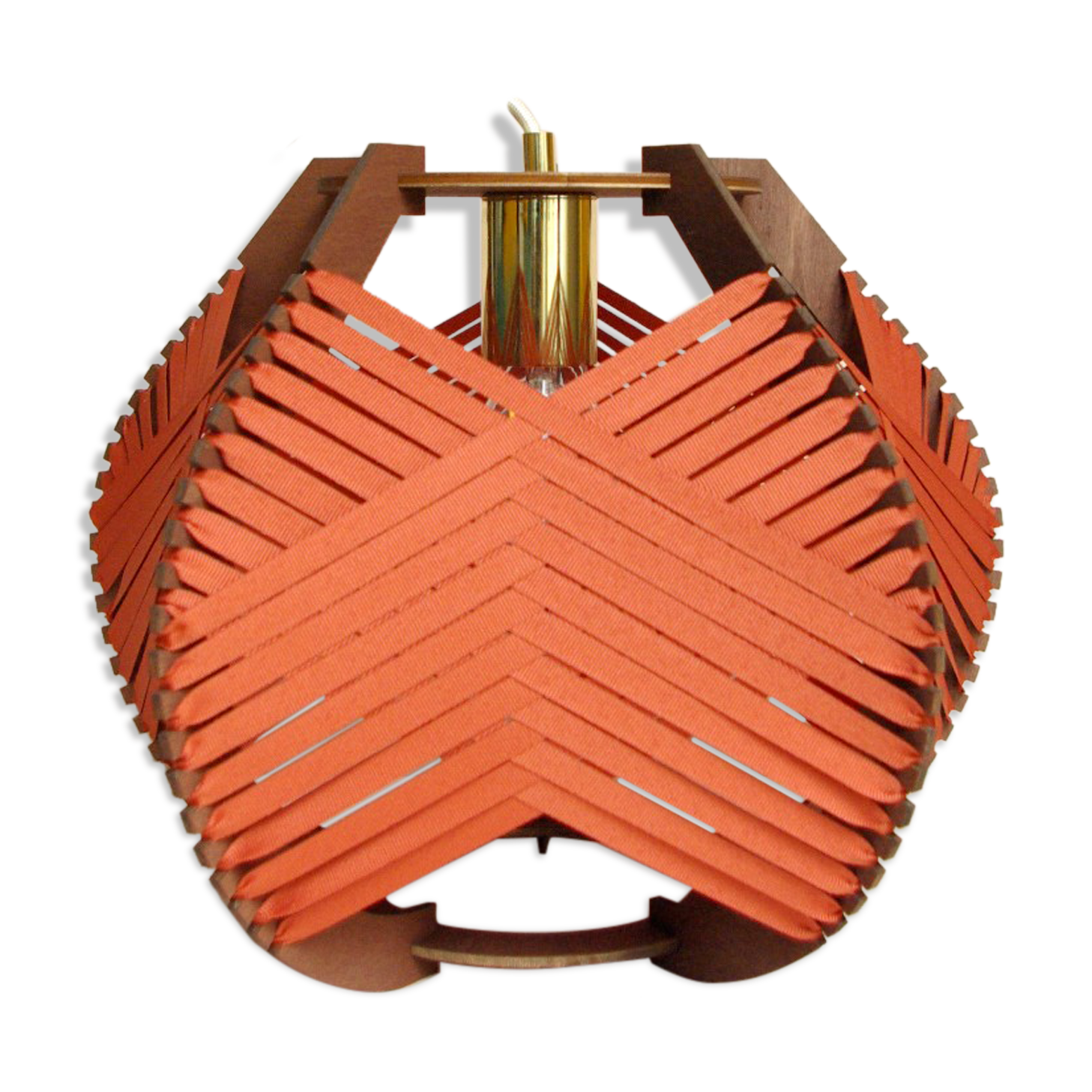 Lampe tissée brique à poser