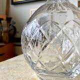 Chiseled crystal carafe