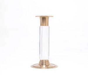Vintage set of brass and lucite candlesticks, 1970s