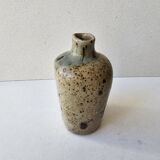 Vase with floral motif in enamelled ceramic - signed Suzanne Dauliach