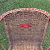 Old wicker armchair