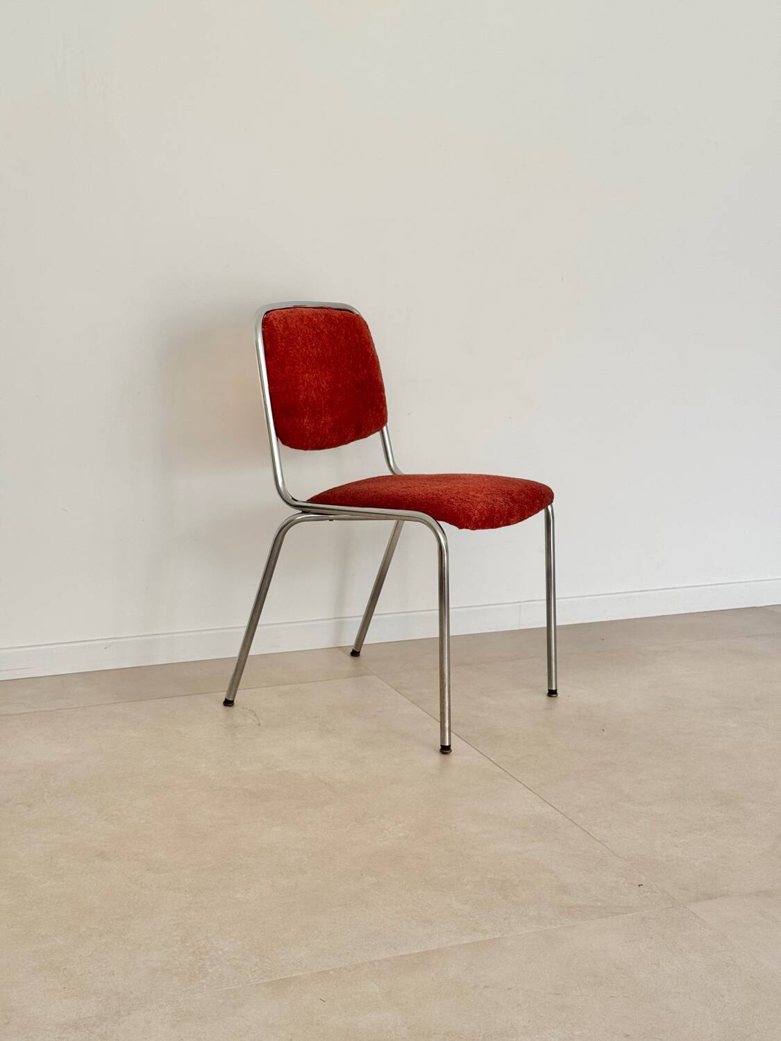 Vintage chrome stainless steel chair 1970