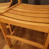 Set of 4 solid wood chairs 60/70 Franco-British College