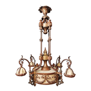 Lustre Louis XVI en bronze fin