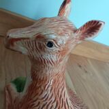 Terrine ceramic doe signed Caugant