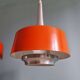 Pair of Scandinavian brushed aluminium pendants, 1960s