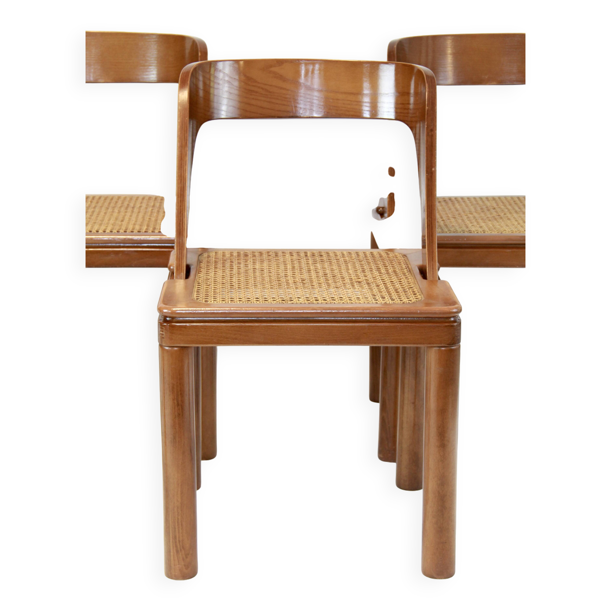 Sabot, Vintage Mid-Century Modern Dining Chairs by RB Rossana, Set of 4, It
