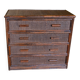 commode rotin et bambou années 70