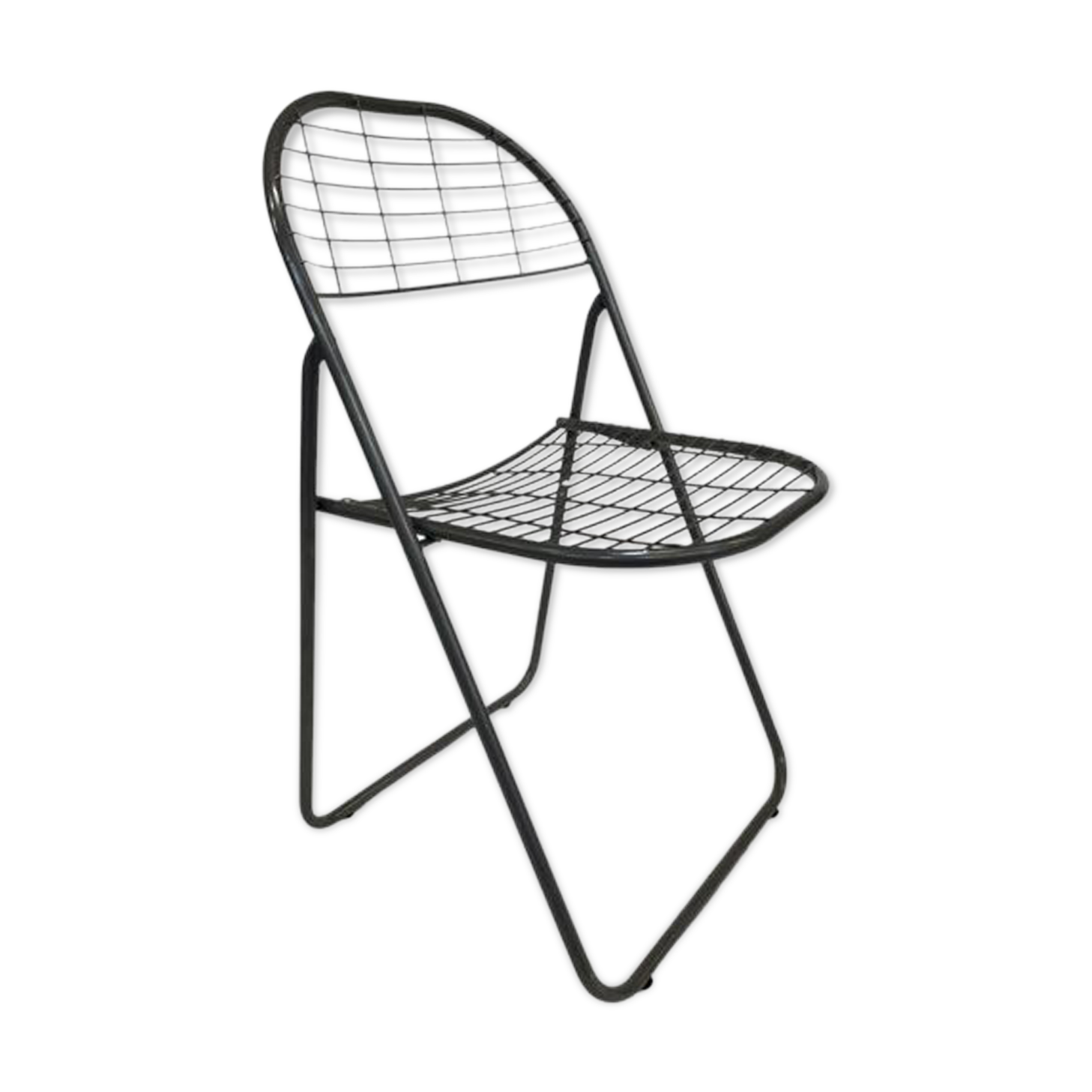 Vintage wire folding chair