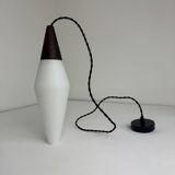 VINTAGE SCANDINAVIAN OPALINE SUSPENSION LIGHT