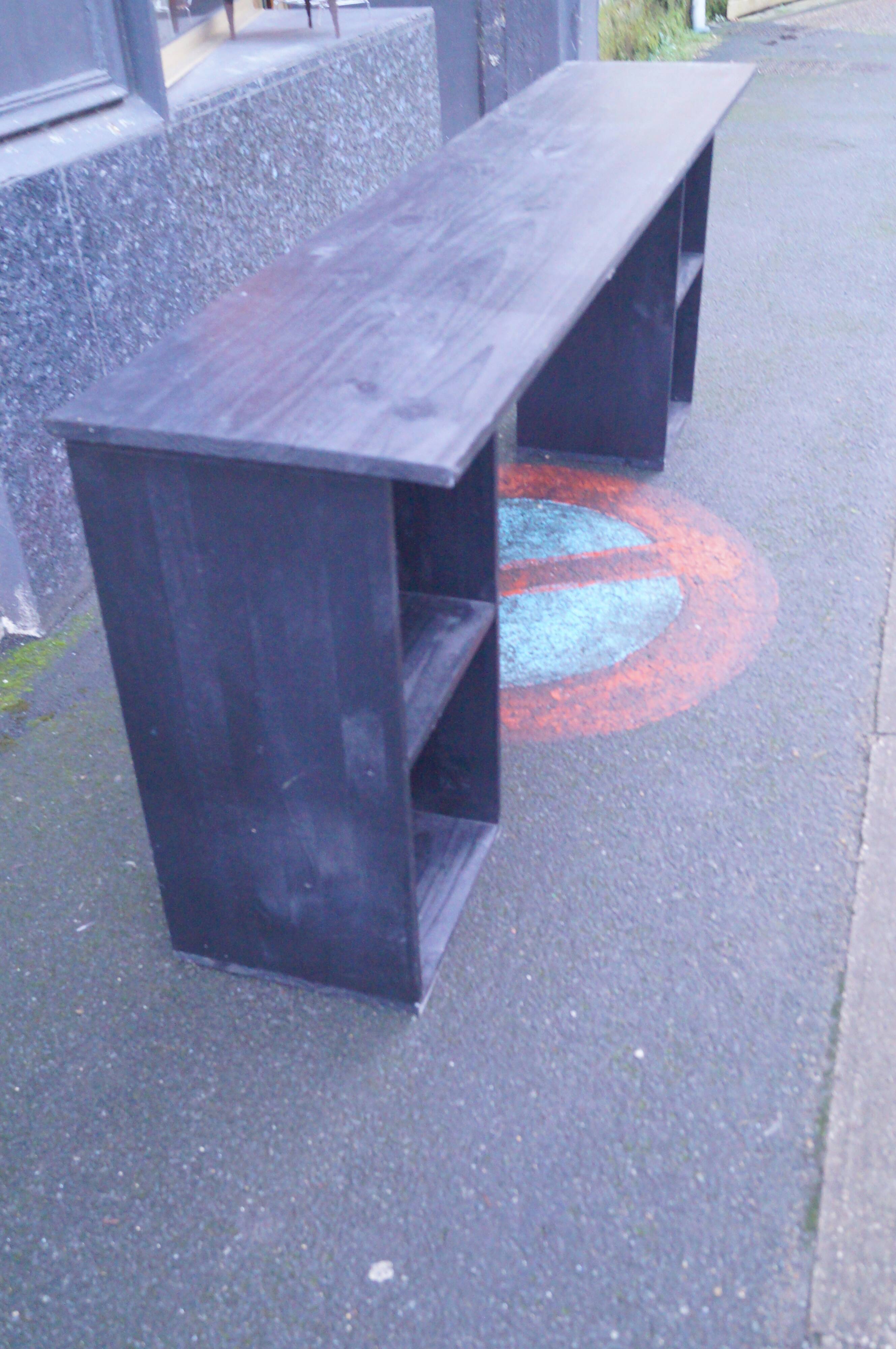 Modernist solid wood console
