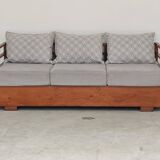 Art Deco sofa gray fabric Jindrich Halabala 1930