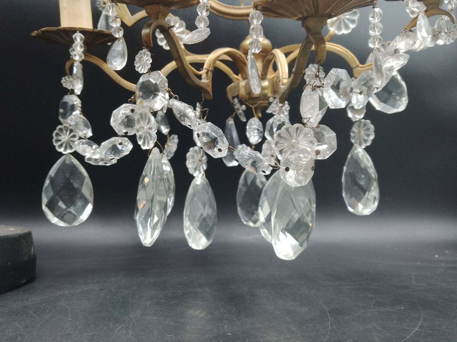 Lyre Garland Empire Tassels Wall Light 4 Lights Gilded Bronze