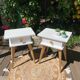 Paire de chevets vintage pieds compas hauts top design