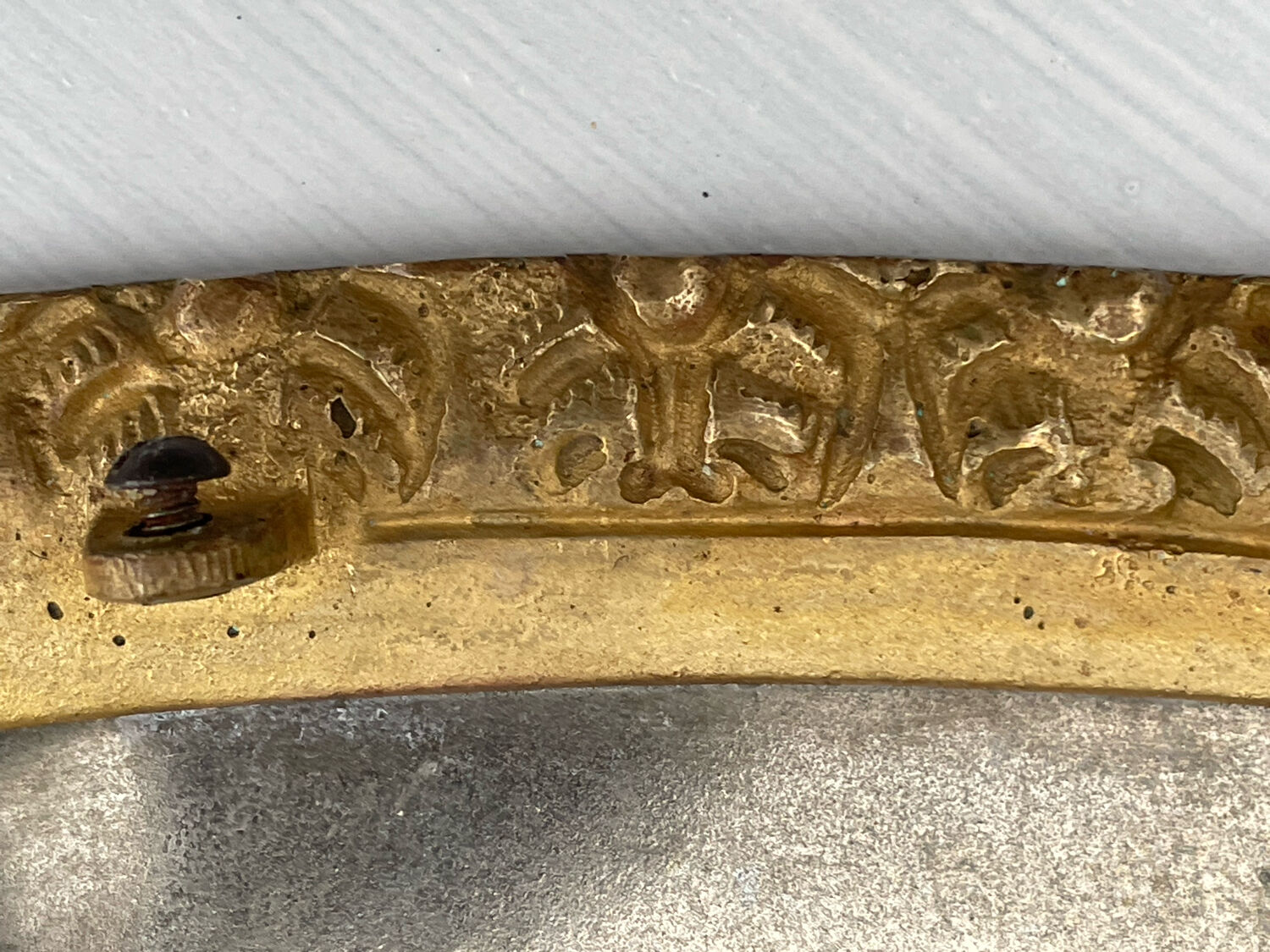 Old ceiling lamp crystal and bronze 1900